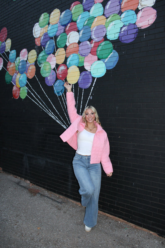 Pink Peppermint Quilted Jacket