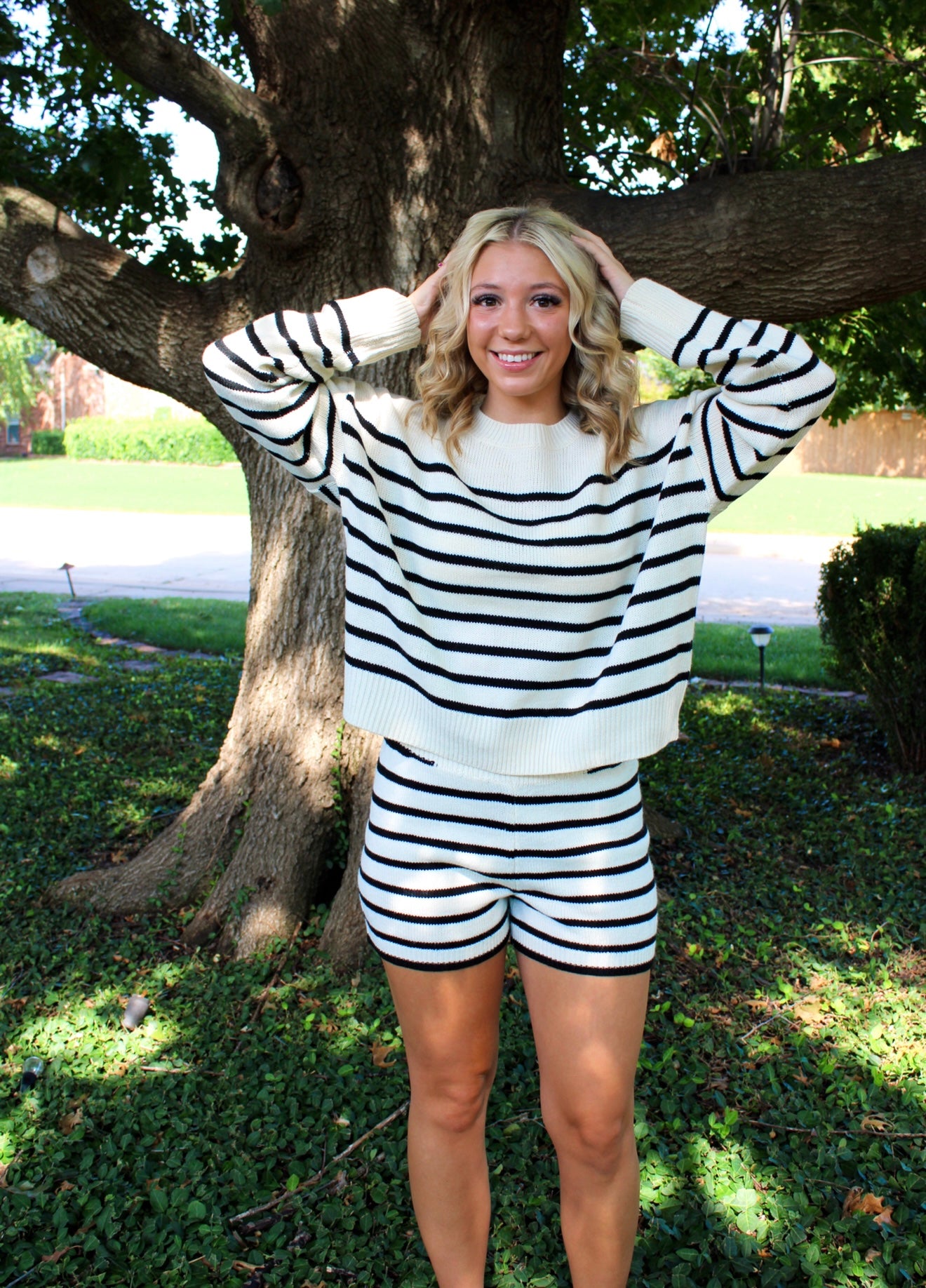Striped Knit Set