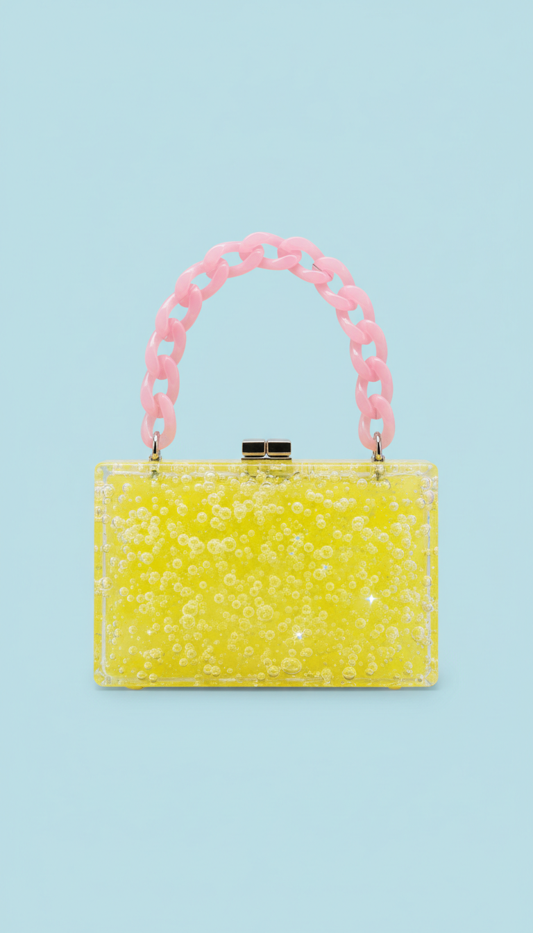 Lemon Fizz Acrylic Mini Purse
